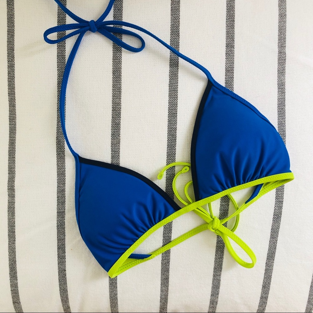 SALE 2️⃣ Aerie DIY Cha Cha Triangle Bikini Tops - Picture 3 of 4